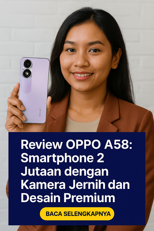 Review OPPO A58 Smartphone 2 Jutaan dengan Kamera Jernih dan Desain Premium